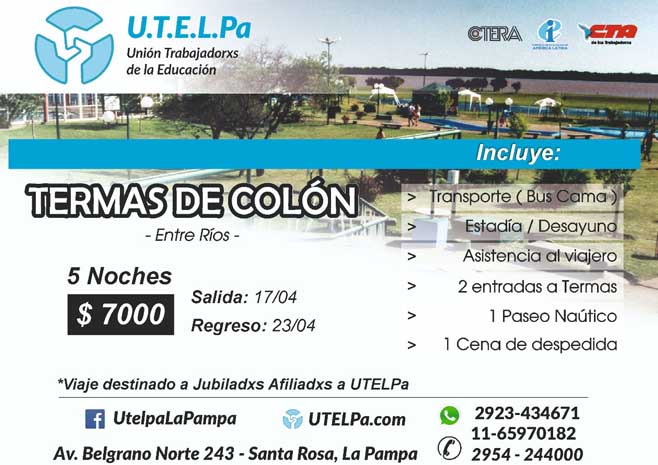 Viaje de jubilados de UTELPa a Colón